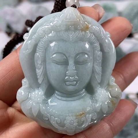 翡翠颈饰未镶嵌观音福利