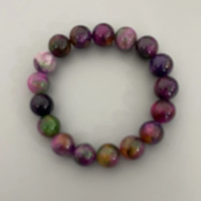 19    卡12多色花手串