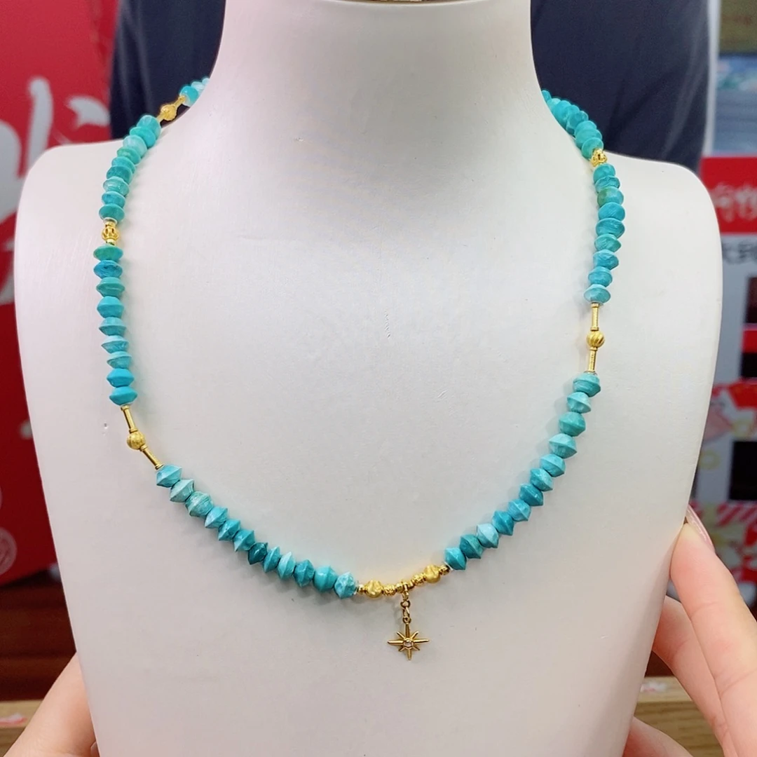 林***～绿松石18K金镶嵌珠宝奇石