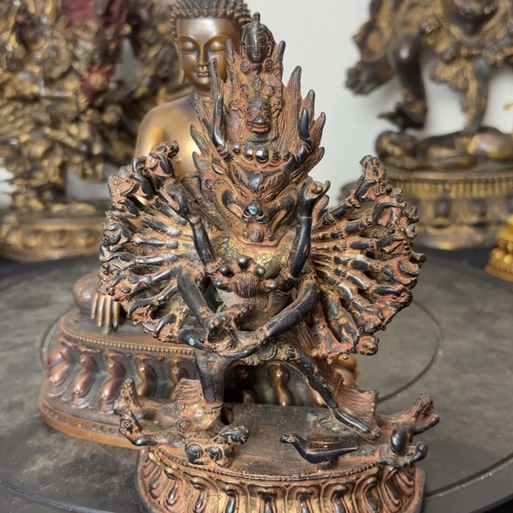 大威德金刚黄铜摆件