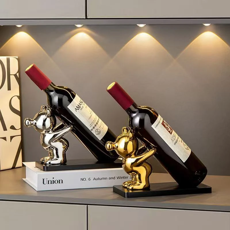 气泡熊红酒架酒柜装饰品摆件餐边柜电视柜玄关网红橱柜客厅摆件