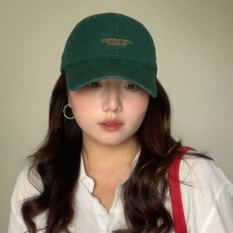 ［大头阿枝］大头围美式复古鸭舌帽做旧遮阳帽个性刺绣字母棒球帽子