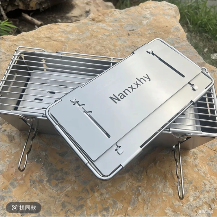 201不锈钢烧烤炉国标加厚2.0家用户外折叠烧烤架露营便携烧烤架子