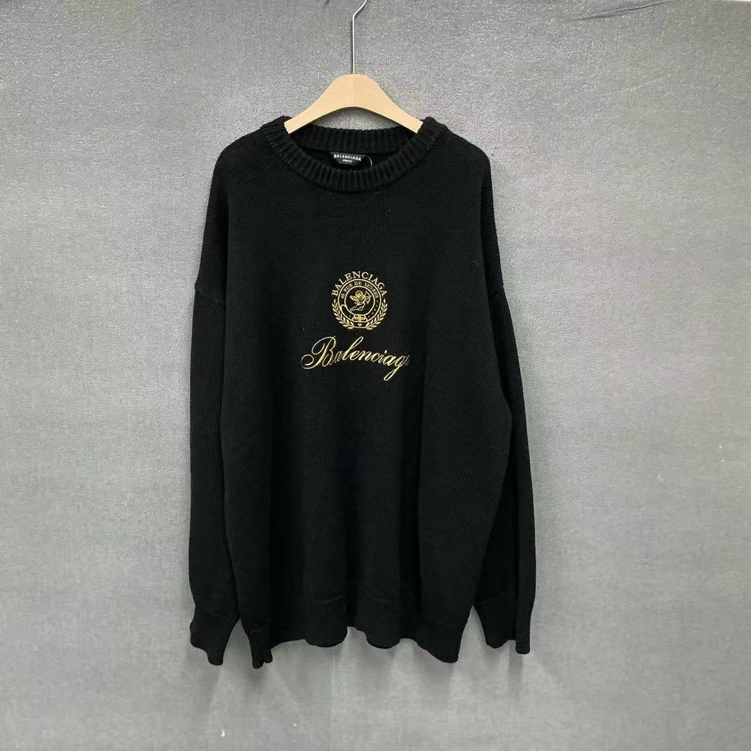 未使用 Balenciaga/巴黎世家 (pm) 丘比特刺绣字母毛衣L码/9318