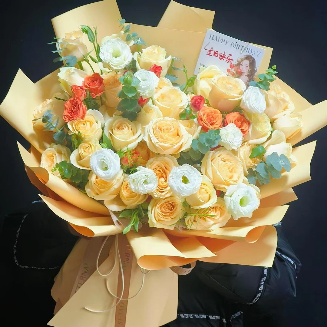 19朵香槟韩式花束