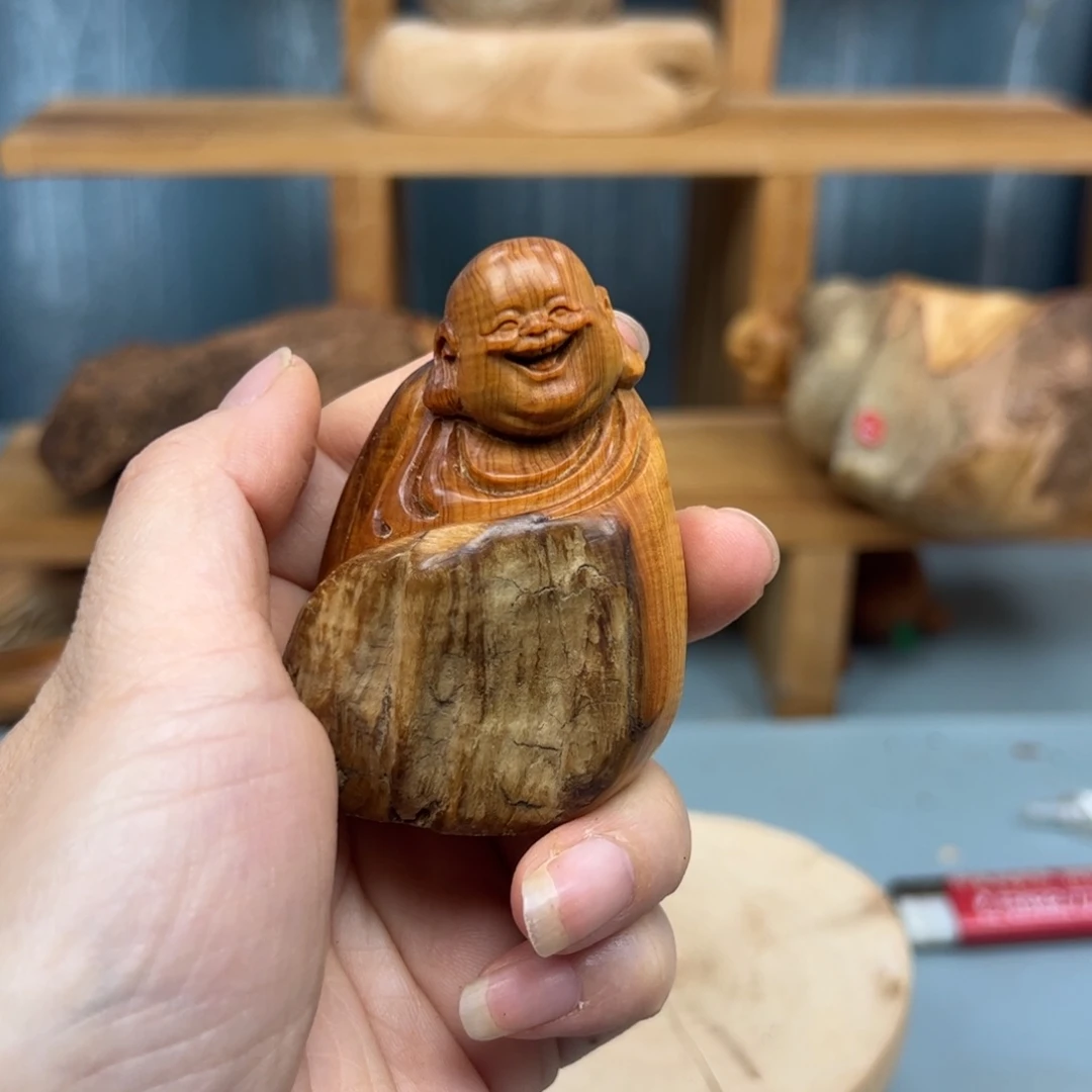 周***柏木崖柏木摆件手把件