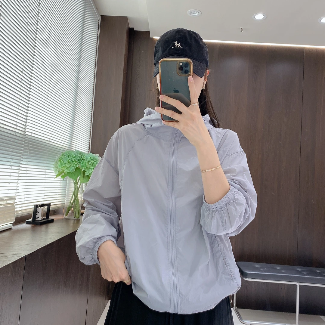 IMFLY金小金自制女装 外套DYW9136轻薄透气连帽百搭防晒外套