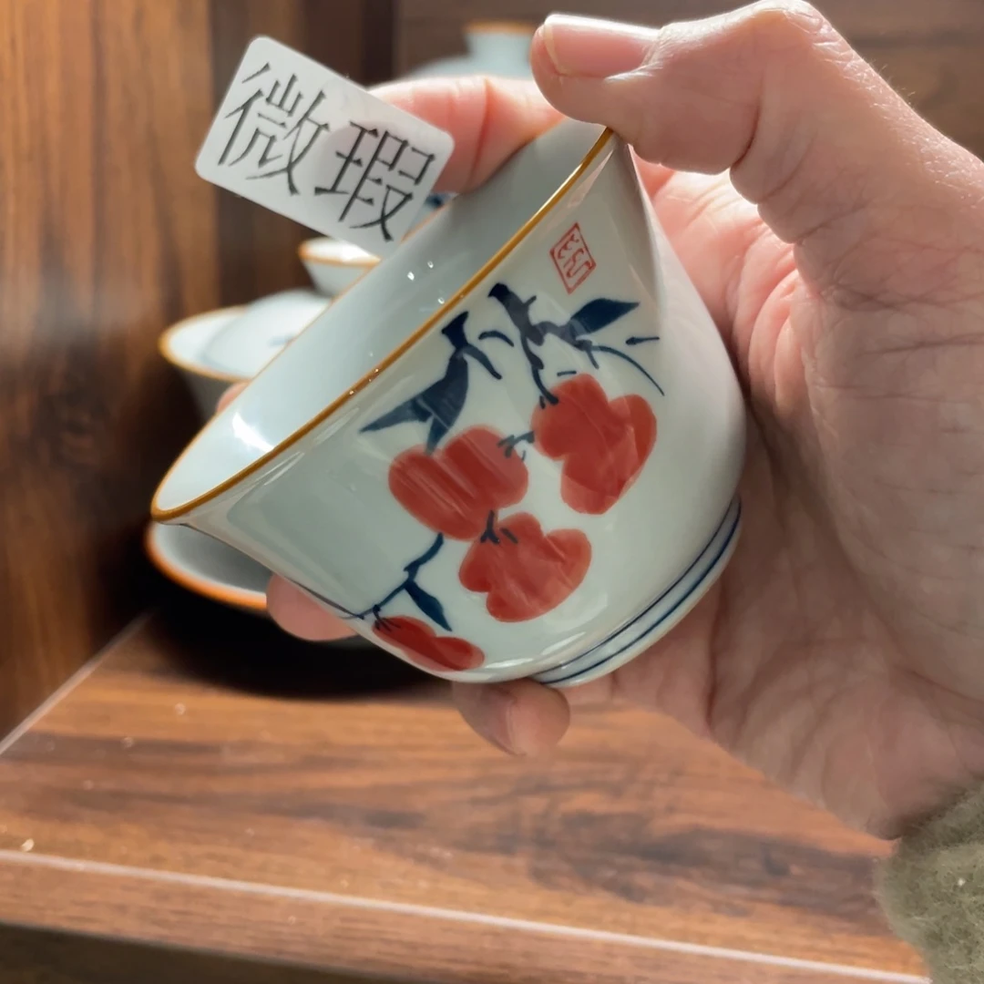 微瑕釉下彩纯手绘