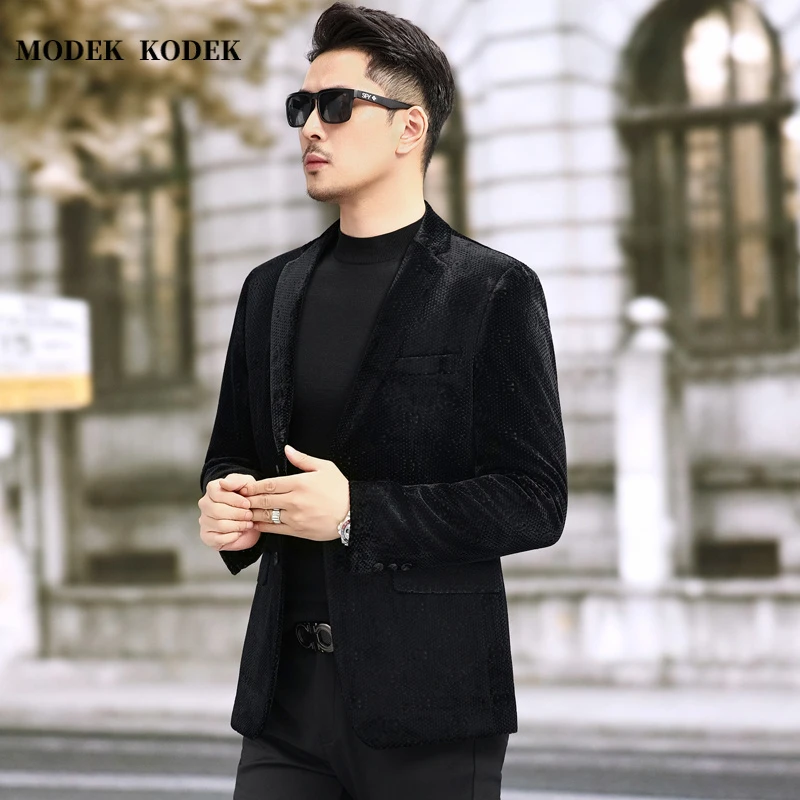 MODEK KODEK高品质潮牌男时尚休闲西服秋冬厚款百搭商务西装外套