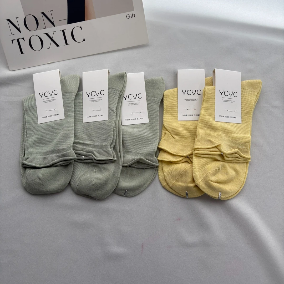 013女士网眼超薄中通袜松螺口月子袜不掉跟休闲百搭