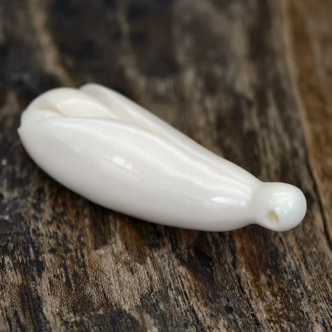 T013【玉兰花】精品猛犸象牙37.7*12.8左右文玩吊坠精工简约挂件