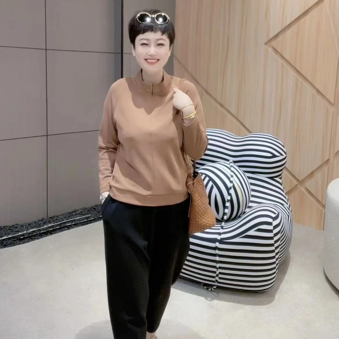FL女士舒适气质网红新款半拉链套头休闲时尚百搭亲肤卫衣【2737】