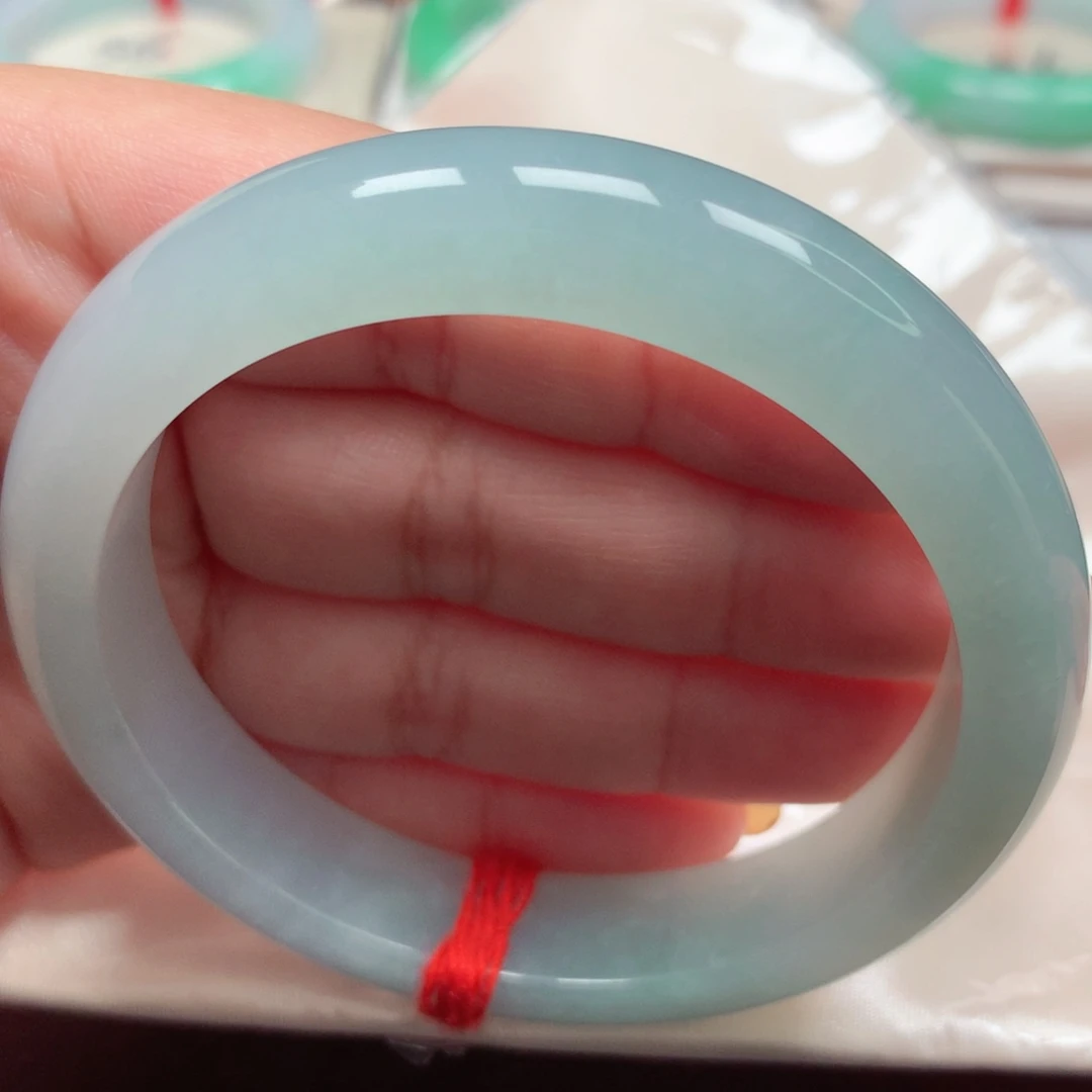 翡翠未镶嵌手镯7冰胶蓝