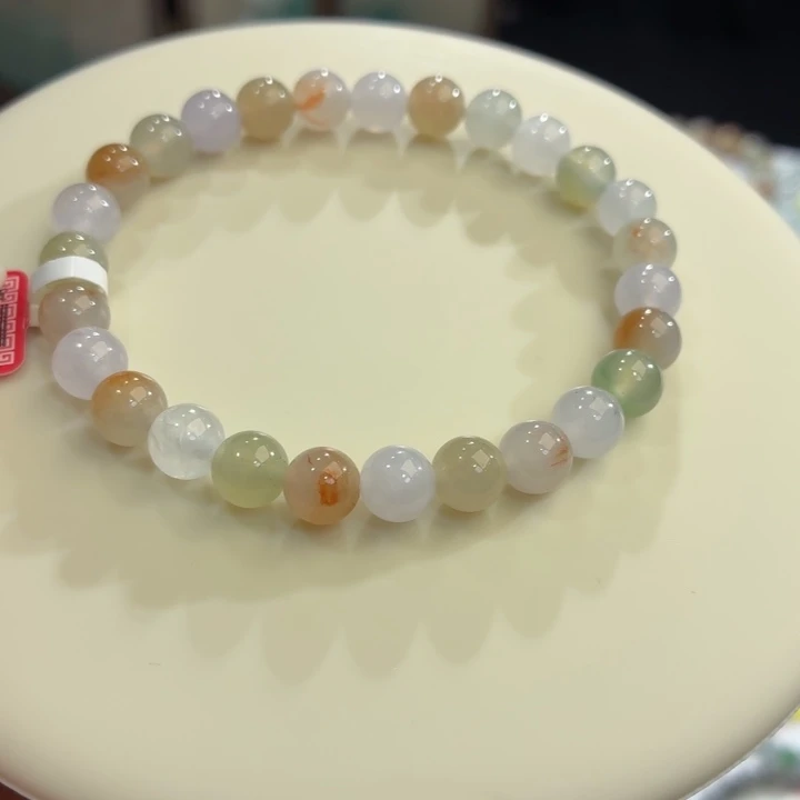 翡翠未镶嵌手链冰胶春夏秋冬卡7.1