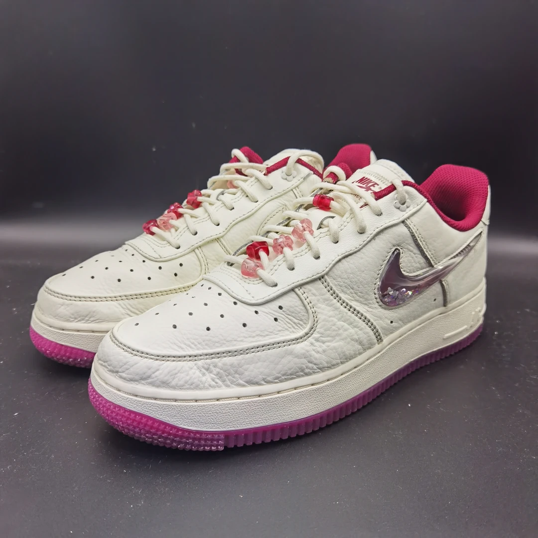 40码255/Nike AF1 白红 情人节限定/二手球鞋无原盒/鞋面微瑕