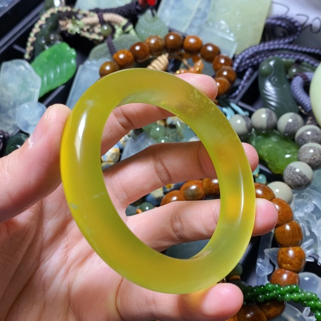 蛇纹石玉未镶嵌颈饰57口