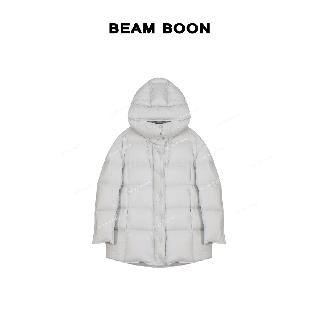 【泡芙奶酪包】蓬松轻盈保暖三防面料95%白鸭绒宽松连帽羽绒服