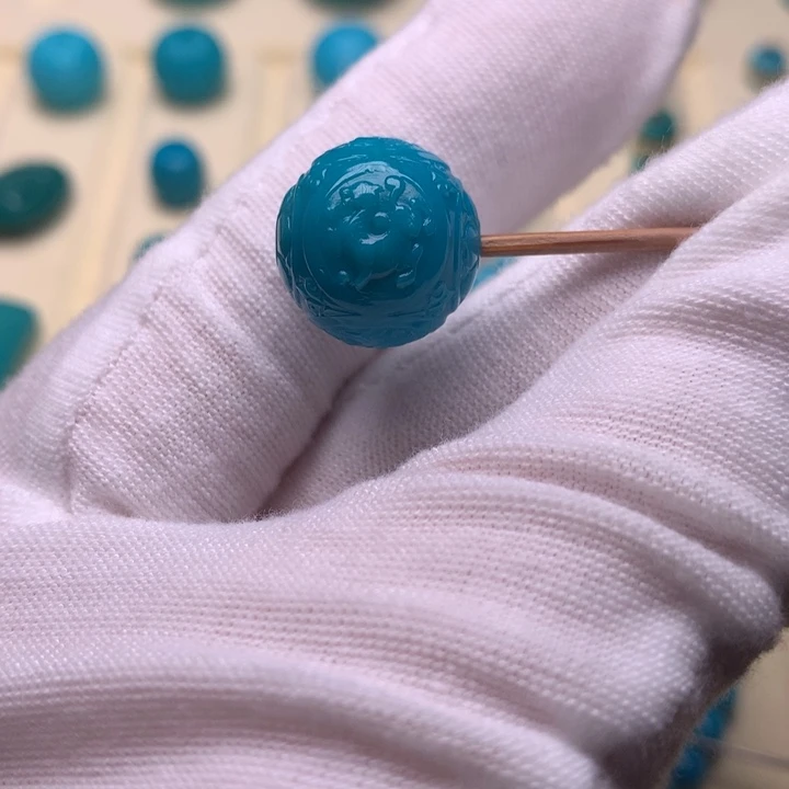 绿松石未镶嵌绿松石四神兽14.5