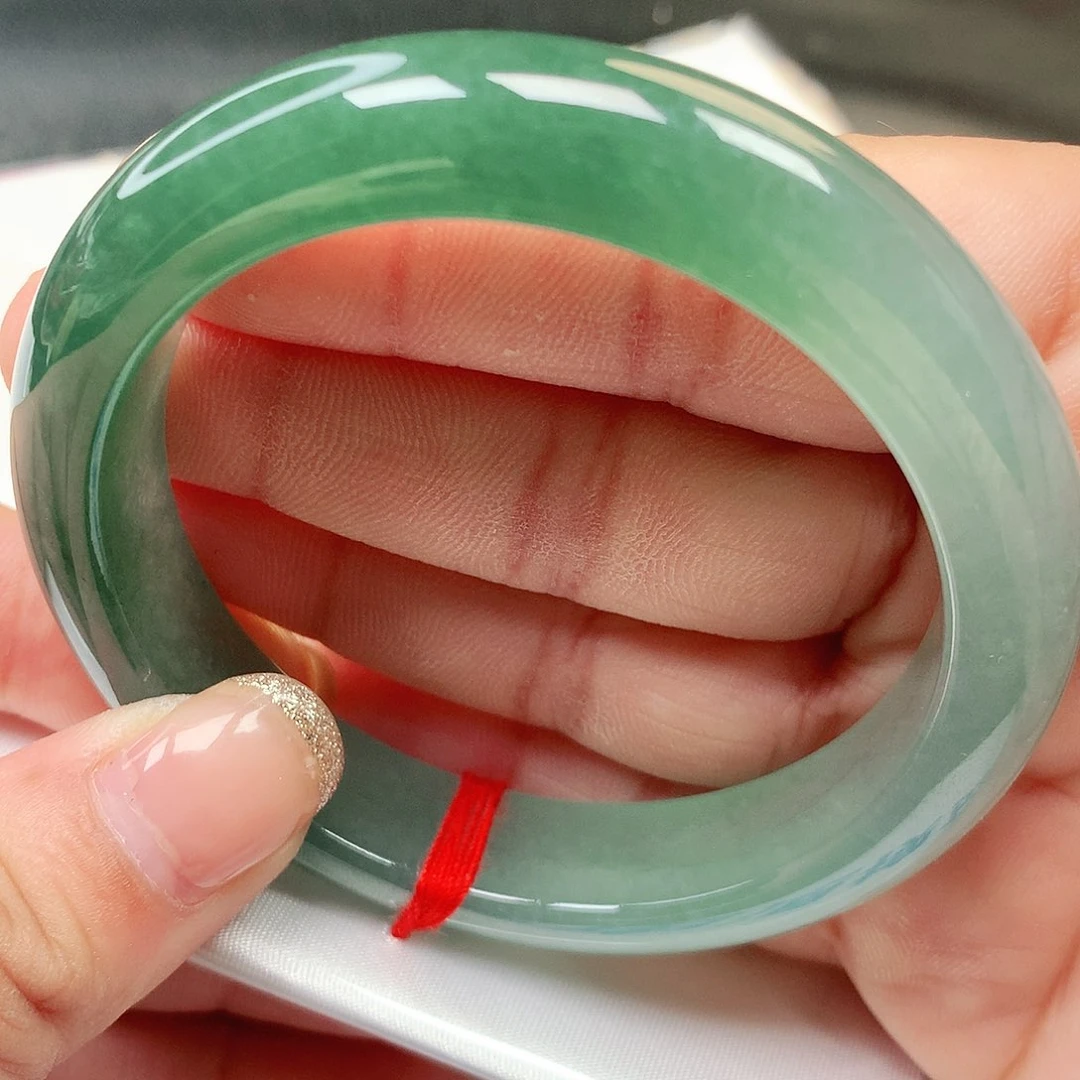 未镶嵌手镯翡翠缅甸纯天然A货半山水152号