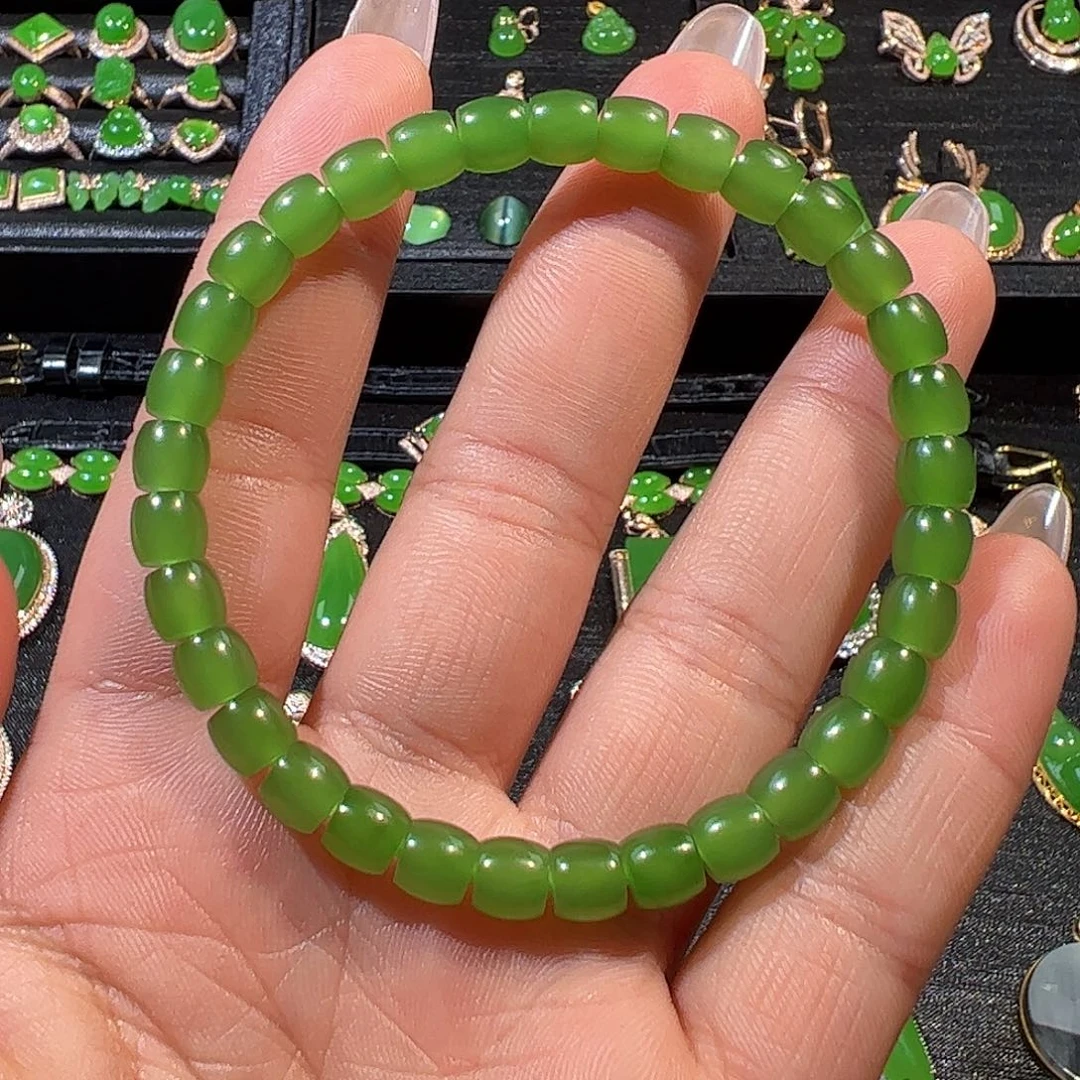 和田玉（碧玉）手链未镶嵌