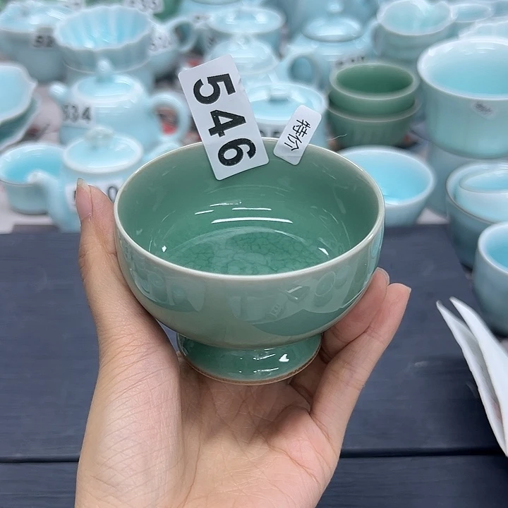 龙泉云间青瓷小米茶器