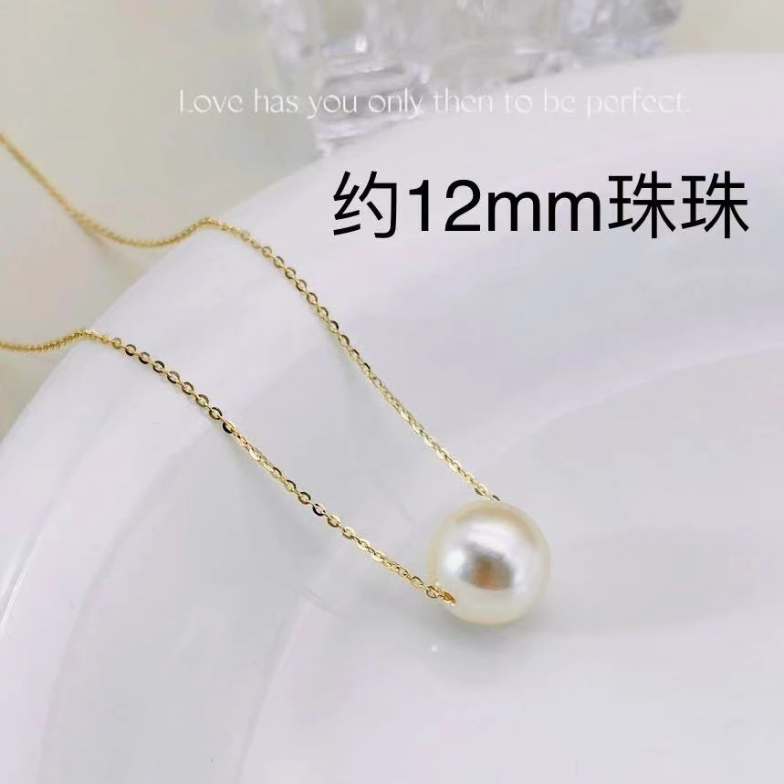 坠链均925银仿珍珠 925银d48 d50古丽古丽【12mm珠珠银项链】05891