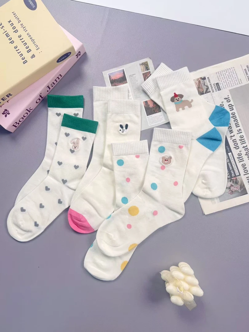 【动物乐园】夏款女士薄款ins中筒棉袜吸汗透气不臭脚百搭