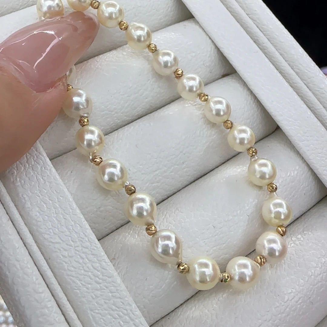 海水珍珠18K金镶嵌手绳
