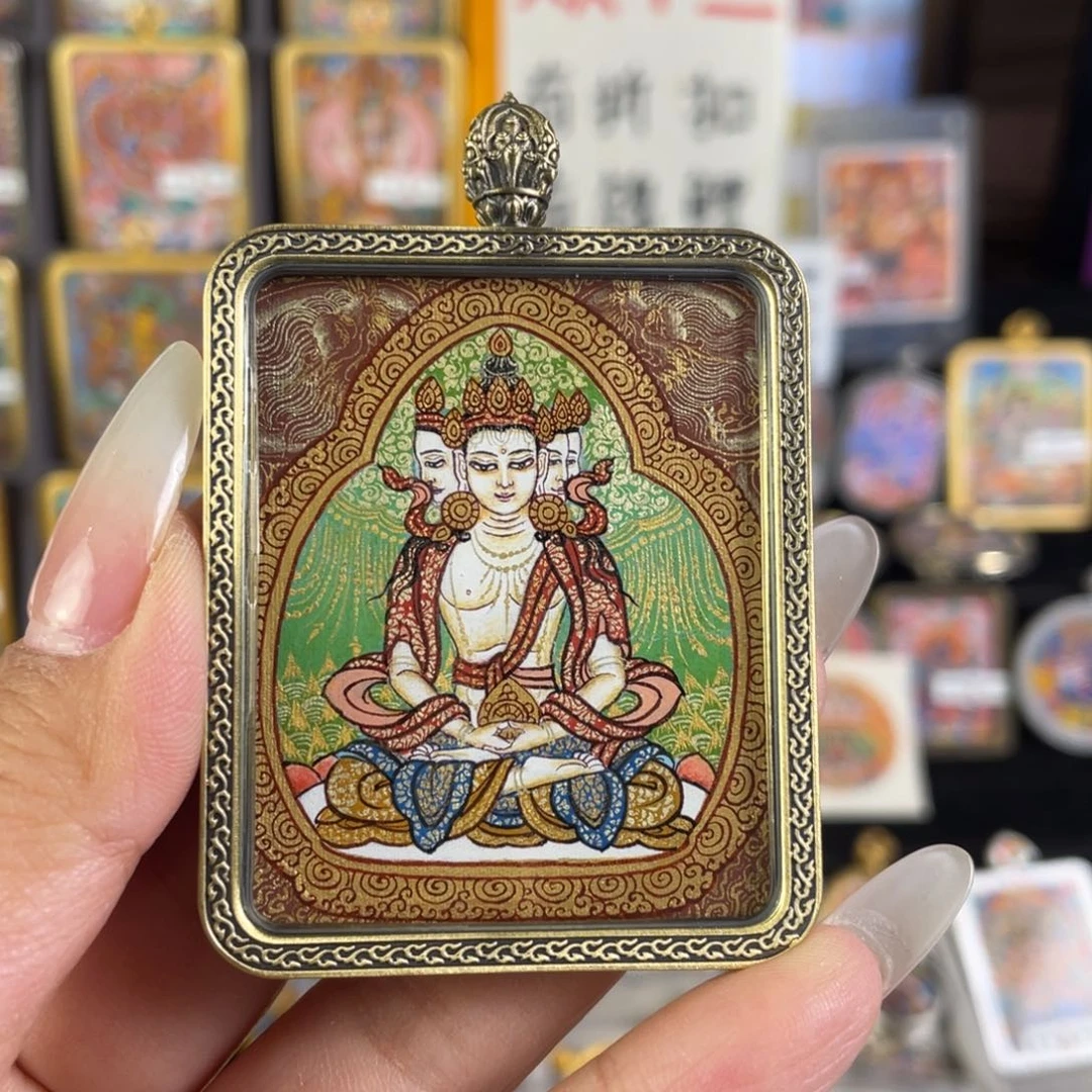 雨***亚吊坠小可呼噜唐卡热贡