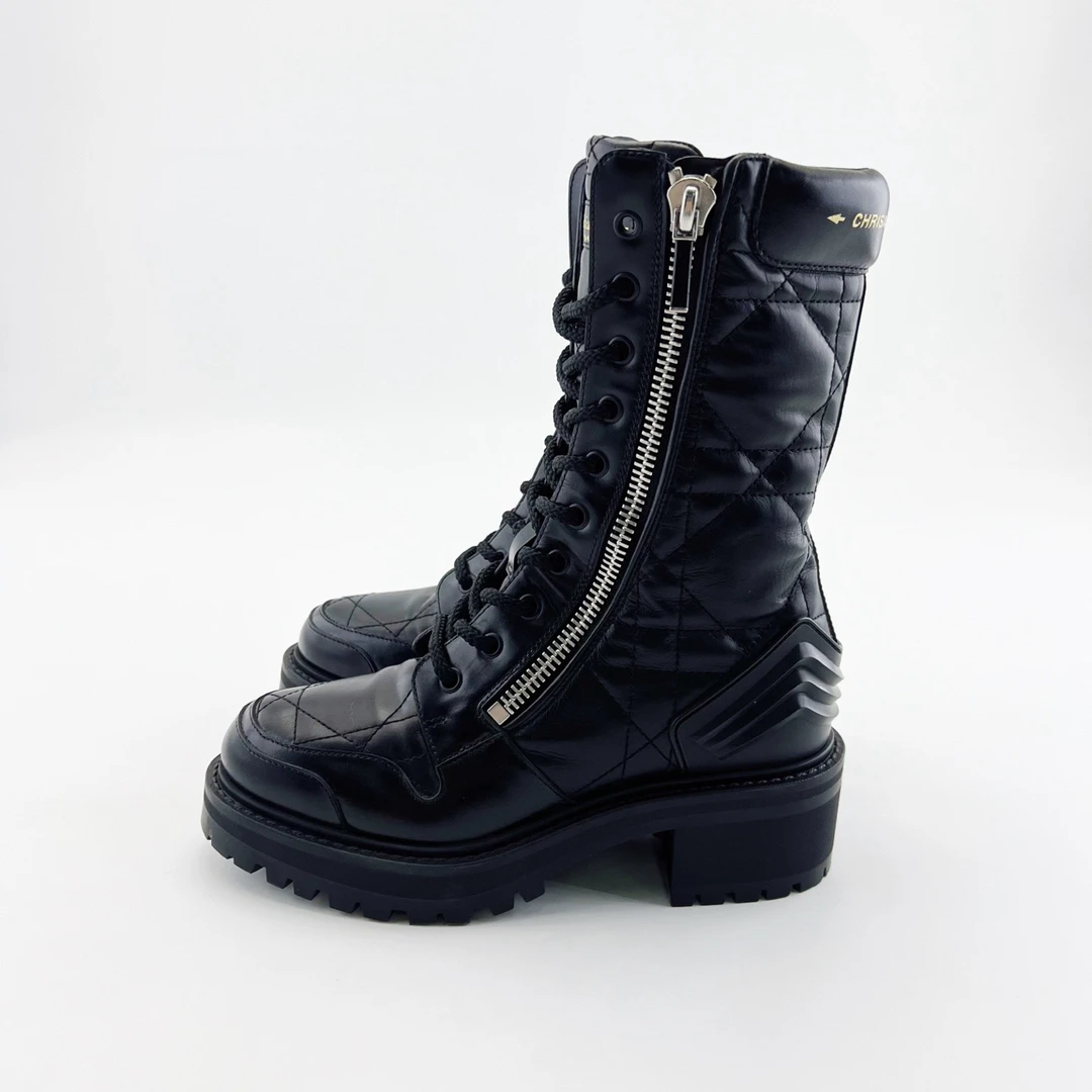 99新 DIOR/迪奥 35码 /长筒拉链马丁靴 /9034817