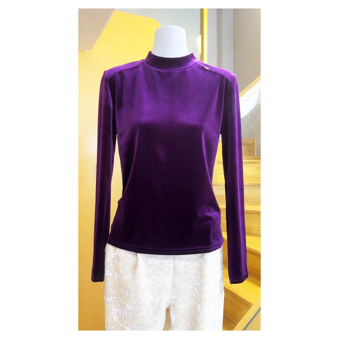 高端丝绒打底衫女 高弹力小高领 内搭外穿百搭显瘦针织衫长袖上衣