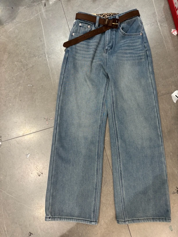 LIZi自留～71682弹力直筒裤松紧腰