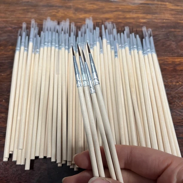 家具维修专用木纹勾线笔平头笔补漆笔木杆耐泡