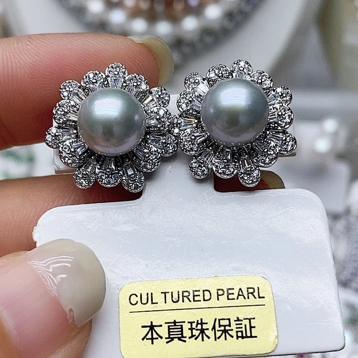 未镶嵌耳钉淡水珍珠