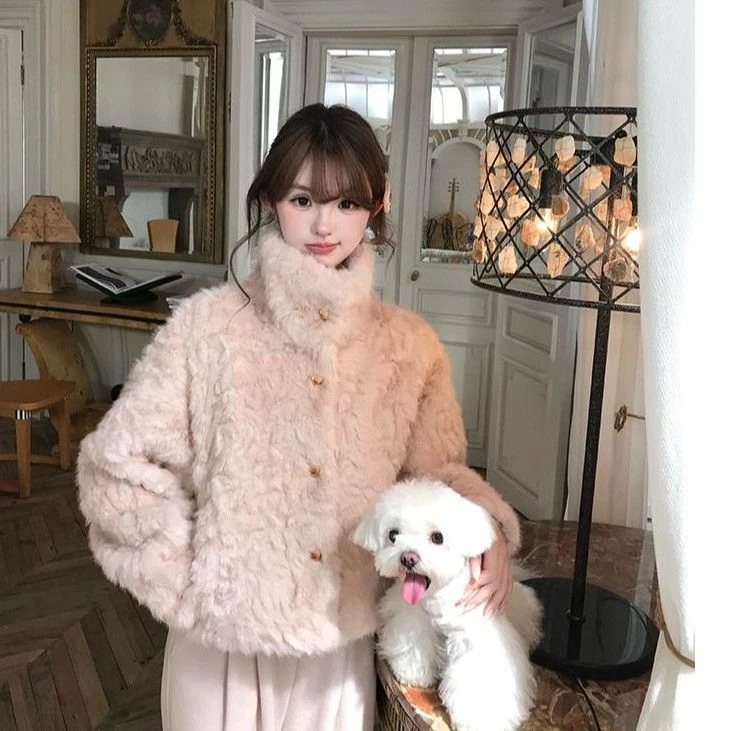 【当天发+运费险】冬染尖花狐皮草女短款高级毛毛外套皮毛一体YY500