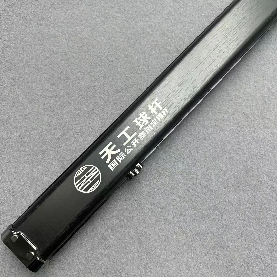 天工台球杆盒三槽铝合金180度平开方扣精致木纹内里PU&高密波浪棉