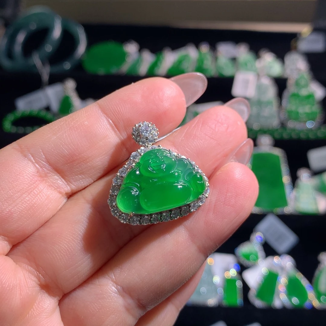 【闪购商品】翡翠戒指银S925镶嵌天然翡翠