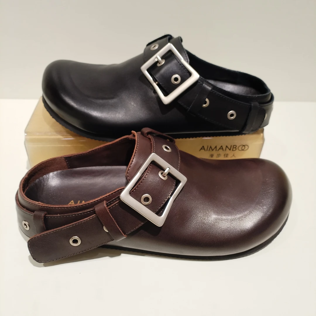 225325751漫步佳人2025春款时尚复古休闲包头拖