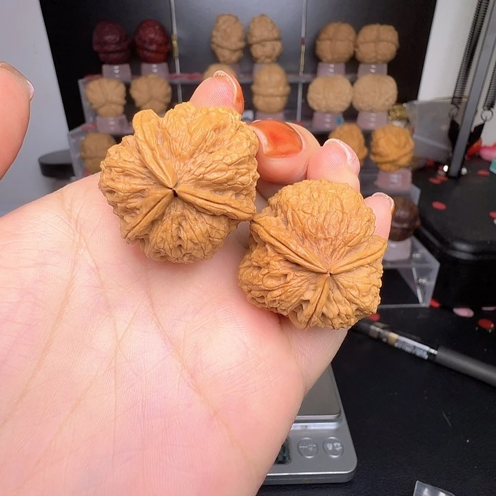 把件文玩核桃4号车33尺寸龙鳞纹三棱