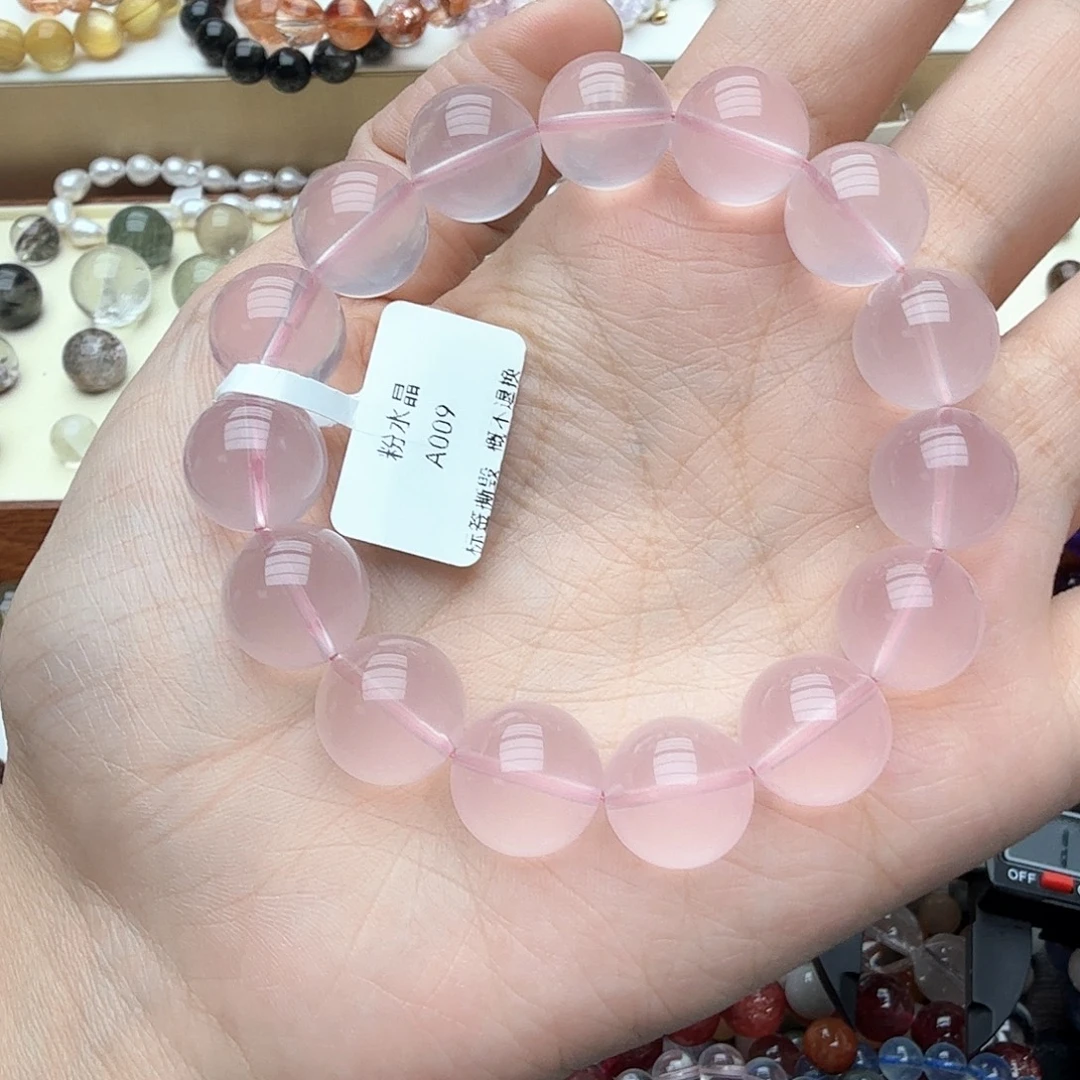 未镶嵌手链水晶冰菊粉13.7mm