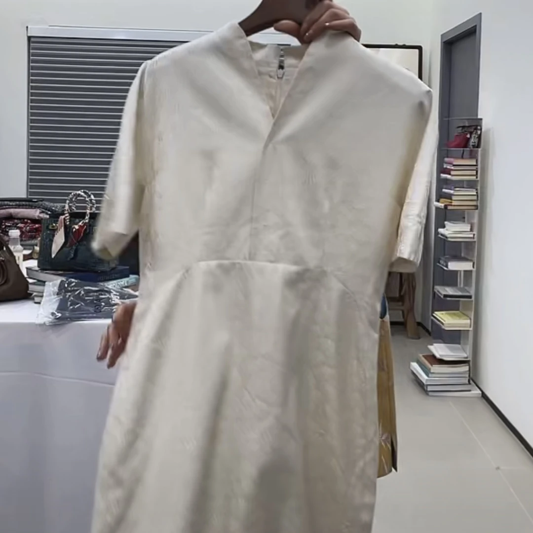 YEVACHAO宋锦连衣裙