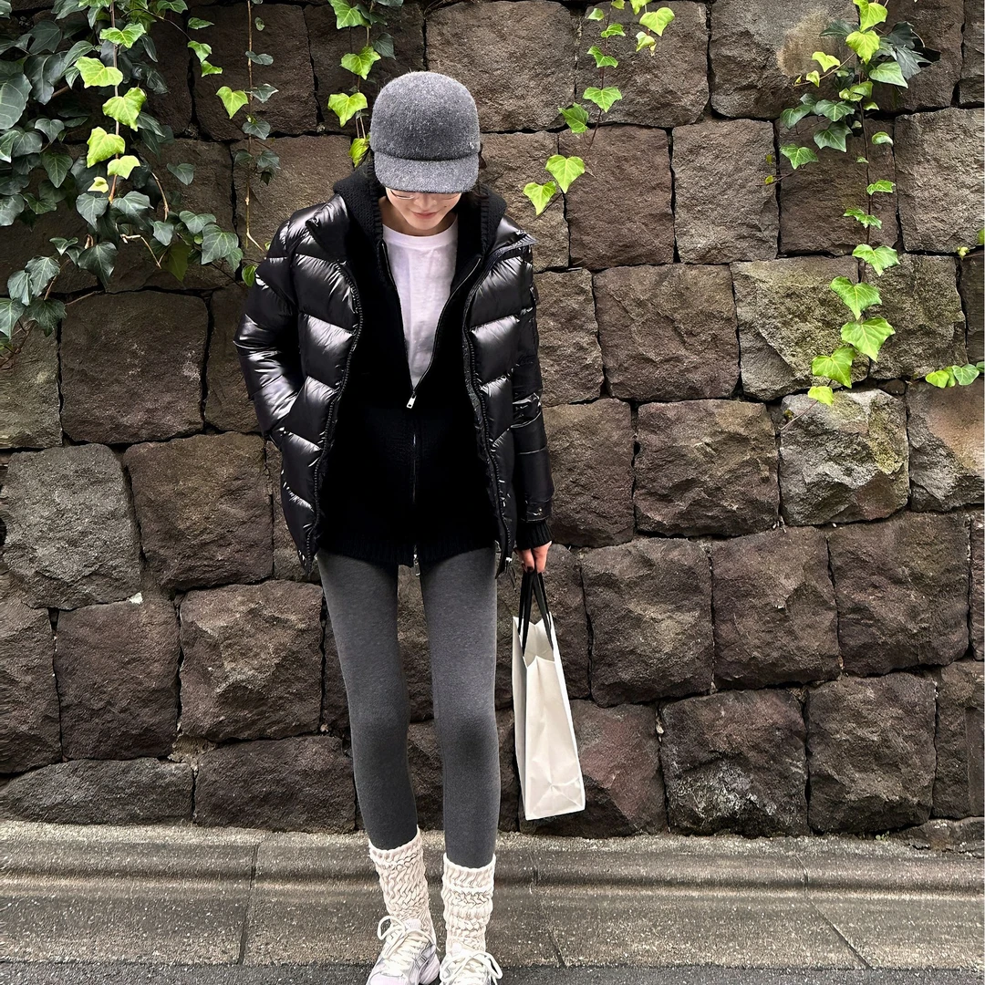 DE Mincollection亮面羽绒/冬季加厚可拆帽保暖横格羽绒服40219