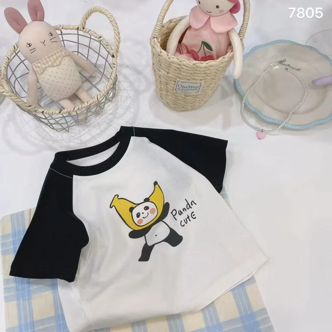 糖-【7805香蕉熊猫】短袖T恤