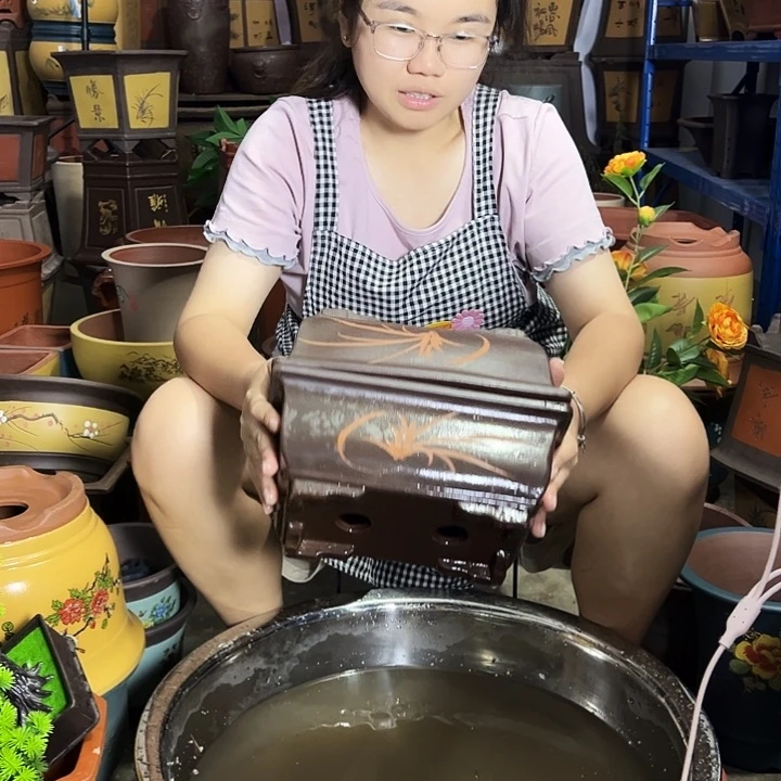 宜兴紫砂花盆26+26粽马槽