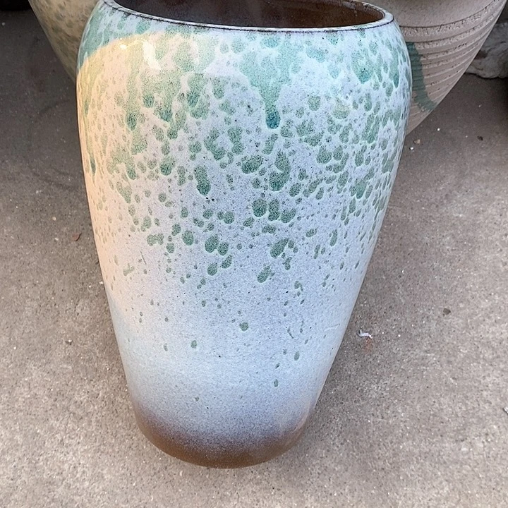 紫砂花盆瑕疵口16高28