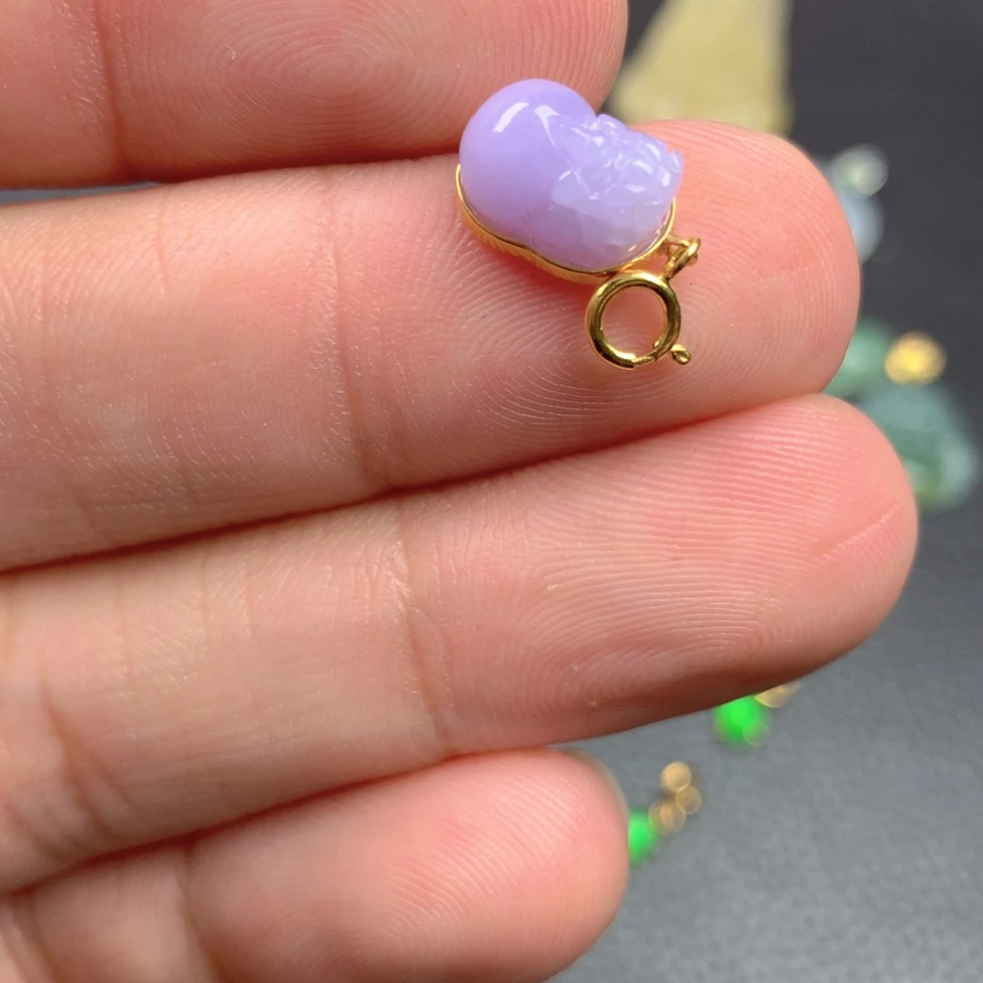 【闪购商品】颈饰18K金镶嵌翡翠翡翠