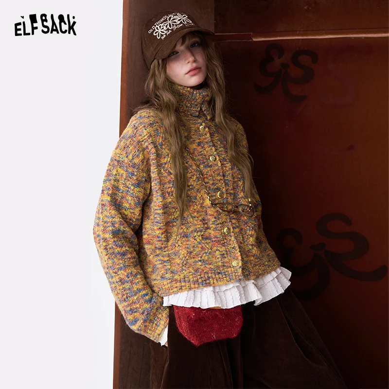 【陈嘉尔专属】妖精的口袋秋冬连帽加厚毛衣休闲百搭民族风宽松