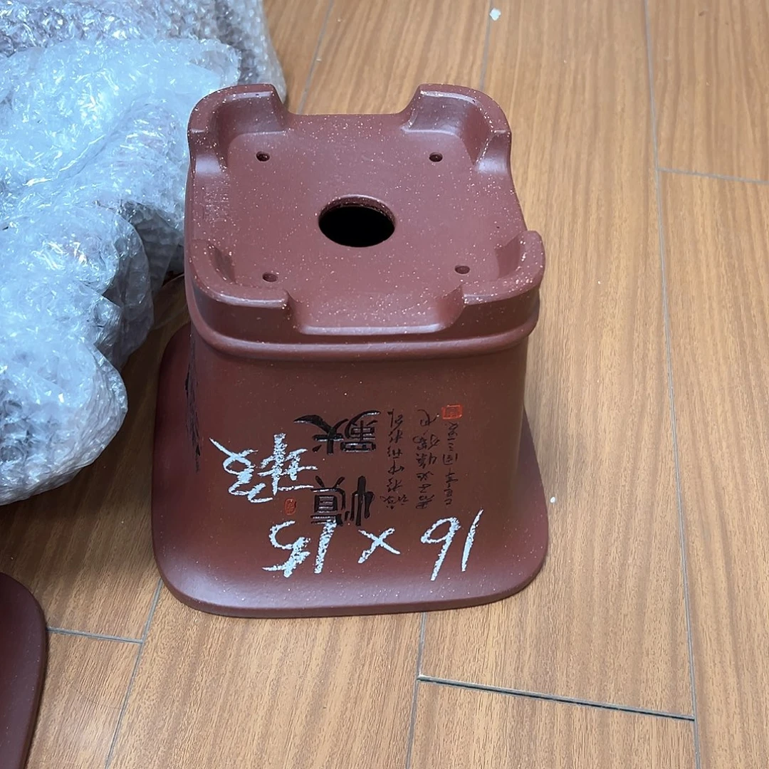 小***马花盆紫砂微瑕周之夏精品紫砂花盆