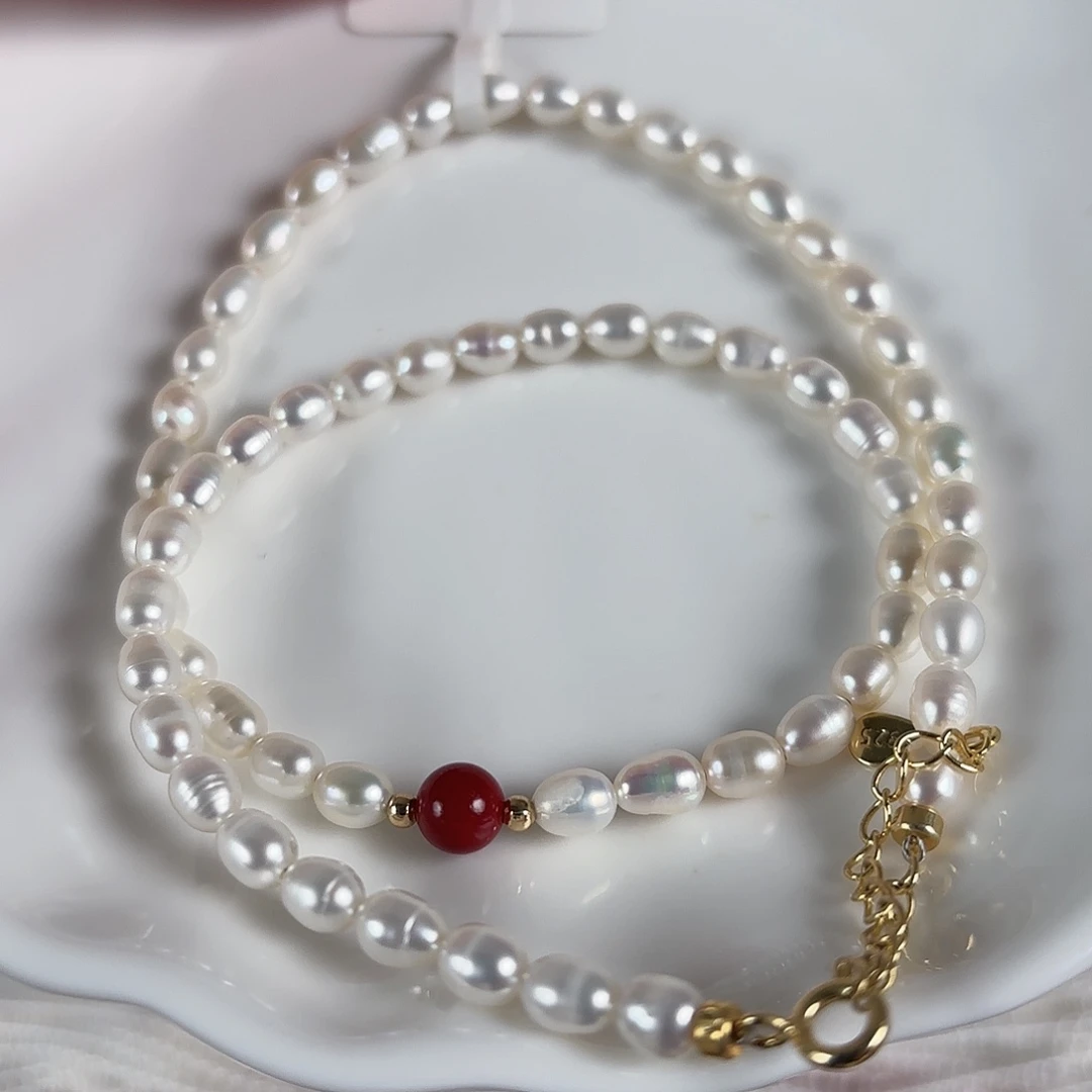 淡水珍珠手绳银S925镶嵌