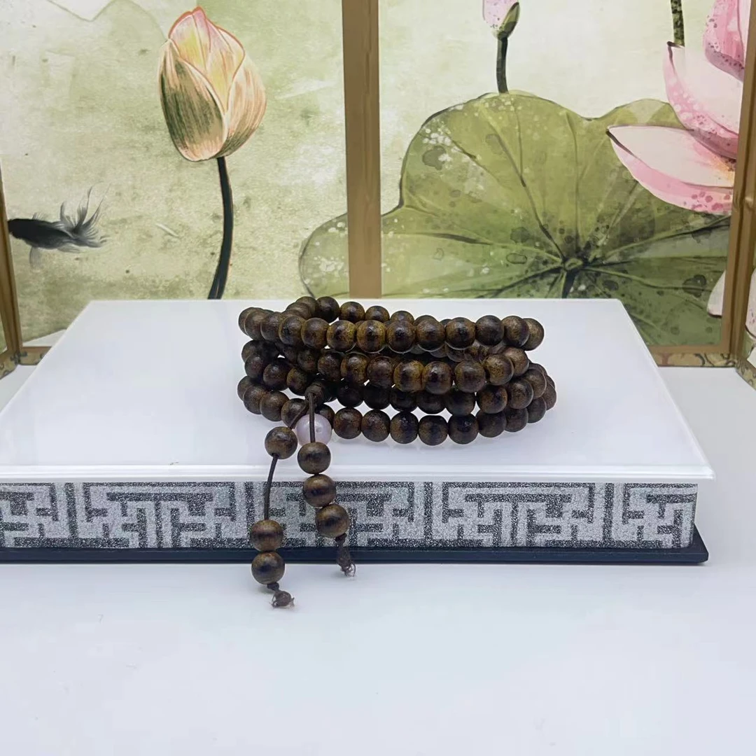 天然一线老药沉108多圈玛瑙手串 D124—多样性发